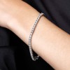 9ct White Gold Brilliant Cut 3.03ct Diamond Tennis Bracelet