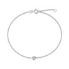 9ct White Gold Rub Over 0.08ct Diamond Bracelet