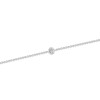 9ct White Gold Rub Over 0.08ct Diamond Bracelet