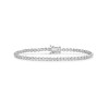 9ct White Gold 1.10ct Illusion Set Diamond Tennis Bracelet