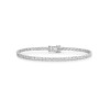 9ct White Gold 0.93ct Illusion Diamond Tennis Bracelet