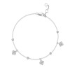 9ct White Gold Round Brilliant 0.33ct Diamond Clover Shape Multi-Drop Bracelet - Exclusive to CH