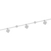 9ct White Gold Round Brilliant 0.33ct Diamond Clover Shape Multi-Drop Bracelet - Exclusive to CH