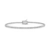 9ct White Gold Round Brilliant 0.50ct Diamond Claw Set Tennis Bracelet