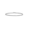 9ct White Gold Round Brilliant 1.00ct Diamond Claw Set Tennis Bracelet