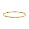 9ct Yellow Gold Round Brilliant Diamond Link Bangle