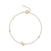 9ct Yellow Gold Round Brilliant 0.11ct Diamond Initial K Bracelet