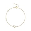 9ct Yellow Gold Round Brilliant 0.12ct Diamond Initial D Bracelet