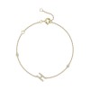 9ct Yellow Gold Round Brilliant 0.11ct Diamond Initial H Bracelet
