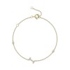 9ct Yellow Gold Round Brilliant 0.09ct Diamond Initial I Bracelet