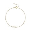 9ct Yellow Gold Round Brilliant 0.12ct Diamond Initial O Bracelet