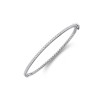 18ct White Gold 1.00ct Round Brilliant Cut Diamond Bangle