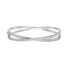 18ct White Gold Round Brilliant 2.37ct Diamond Crossover Bangle
