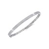 18ct White Gold Round Brilliant 1.00ct Diamond Double Row Bangle