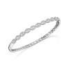 18ct White Gold Round Brilliant 1.22ct Diamond Open Wave Tennis Bangle