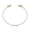 18ct Yellow Gold Mixed Cut 0.63ct Diamond Heart Cluster Bangle