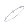 9ct White Gold Brilliant Cut Diamond 1.16ct Bangle
