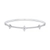 9ct White Gold Brilliant Cut Diamond 1.16ct Bangle