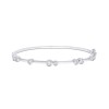 9ct White Gold Brilliant Cut 1.04ct Rub Over Bangle