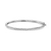 9ct White Gold 2.00ct Diamond Twist Bangle