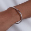 9ct White Gold Round Brilliant 0.25ct Diamond Set Bangle