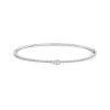 9ct White Gold 0.50ct Diamond Pear Bangle