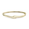9ct Yellow Gold 0.19ct Diamond Twist Bangle