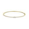 9ct Yellow Gold Emerald Cut 0.60ct Diamond Bangle