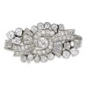 18ct White Gold 5.00ct Round Brilliant Diamond Cluster Brooch