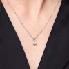 18ct White Gold Emerald Cut 1.00ct Lab Grown Diamond Pendant