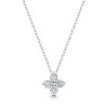 9ct White Gold Brilliant Cut 0.53ct Cluster Pendant Necklace