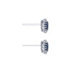9ct White Gold Diamond 0.23ct and Sapphire Halo Earrings