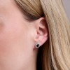 18ct White Gold Oval Cut Sapphire with Diamond Halo Earrings 2.15ct