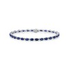 9ct White Gold 8.45ct Oval Sapphire & Round Brilliant Diamond Bracelet