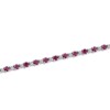 9ct White Gold Ruby and 0.15ct Diamond Bracelet