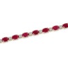 9ct Yellow Gold 6.50ct Ruby and 0.15ct Diamond Bracelet