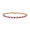 9ct Yellow Gold 6.50ct Ruby and 0.15ct Diamond Bracelet