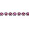18ct White Gold Oval Cut Ruby and Diamond 16.05ct Halo Bracelet