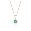 9ct Yellow Gold Emerald Rub Over Pendant