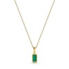 9ct Yellow Gold Emerald Cut 0.25ct Emerald Solitaire Pendant