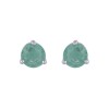 9ct White Gold Emerald Stone Set Studs
