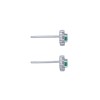 9ct White Gold Diamond 0.17ct and Emerald Halo Earrings