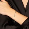 9ct White Gold Diamond 0.54ct and Emerald 1.10ct Bracelet