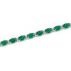 9ct White Gold 6.25ct Oval Cut Emerald & Diamond Bracelet