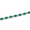 9ct White Gold 5.15ct Oval Cut Emerald & Diamond Bracelet
