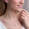 18ct White Gold Cushion Cut Tanzanite 0.60ct with Diamond Halo Pendant