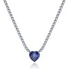 18ct White Gold 2.07ct Heart Cut Tanzanite and Diamond Tennis Necklace
