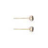 9ct Yellow Gold Amethyst Rub Over Stud Earrings