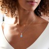 9ct White Gold Pear Shape 1.40ct Blue Topaz Infinity Pendant