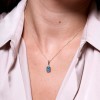 9ct Yellow Gold 0.85ct Blue Topaz Pendant